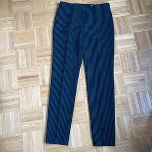 BOSS Tiluna Pinstripe Tapered Leg Ponte Trousers, Size 6